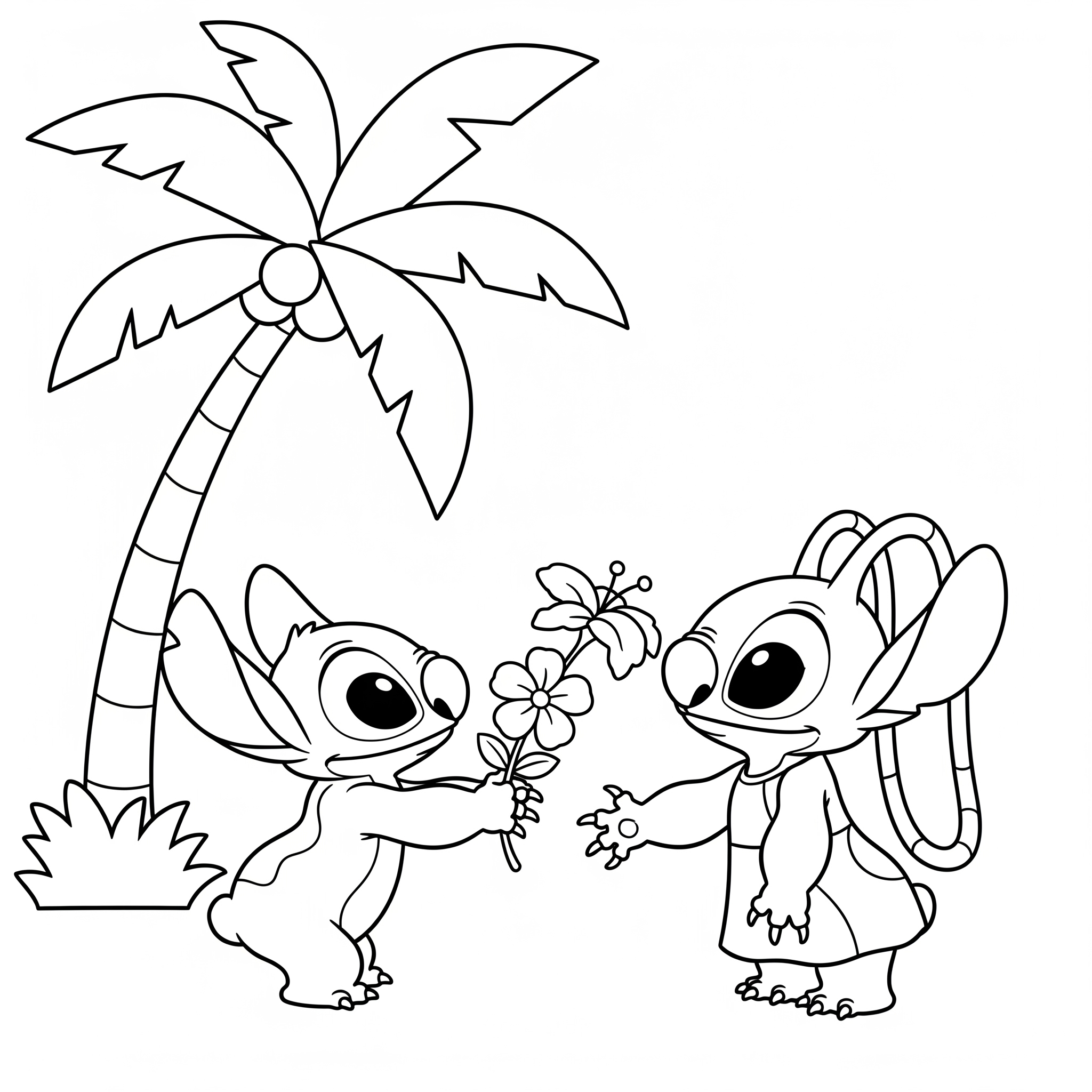 Stitch & Angel Coloring Pages 14 free adult Stitch & Angel coloring pages 1