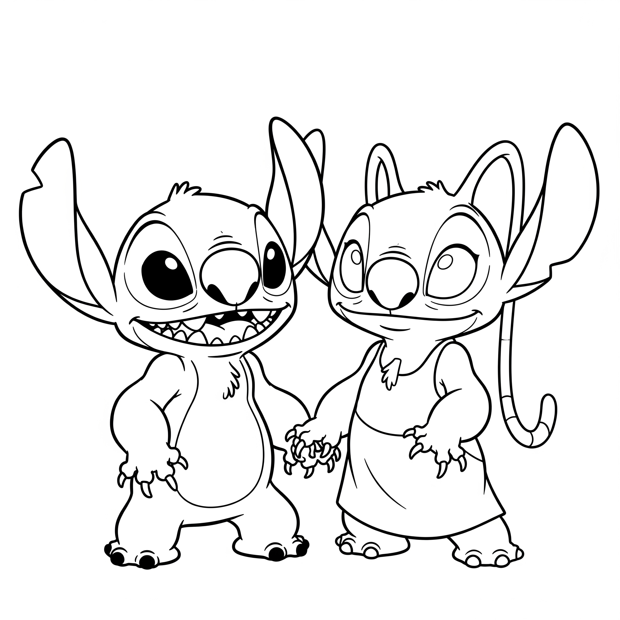 Stitch & Angel Coloring Pages 18 Stitch & Angel coloring pages free