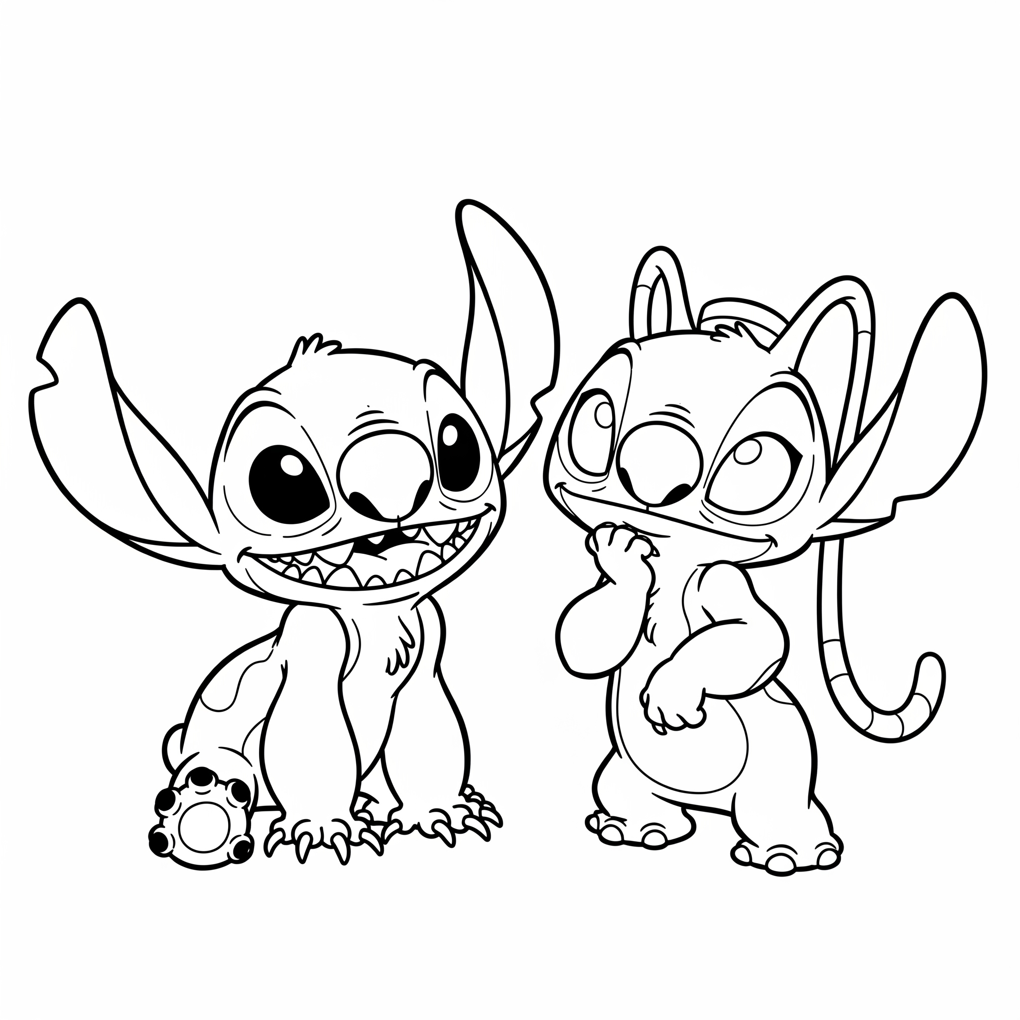Stitch & Angel Coloring Pages 19 coloring pages for kids Stitch & Angel 1