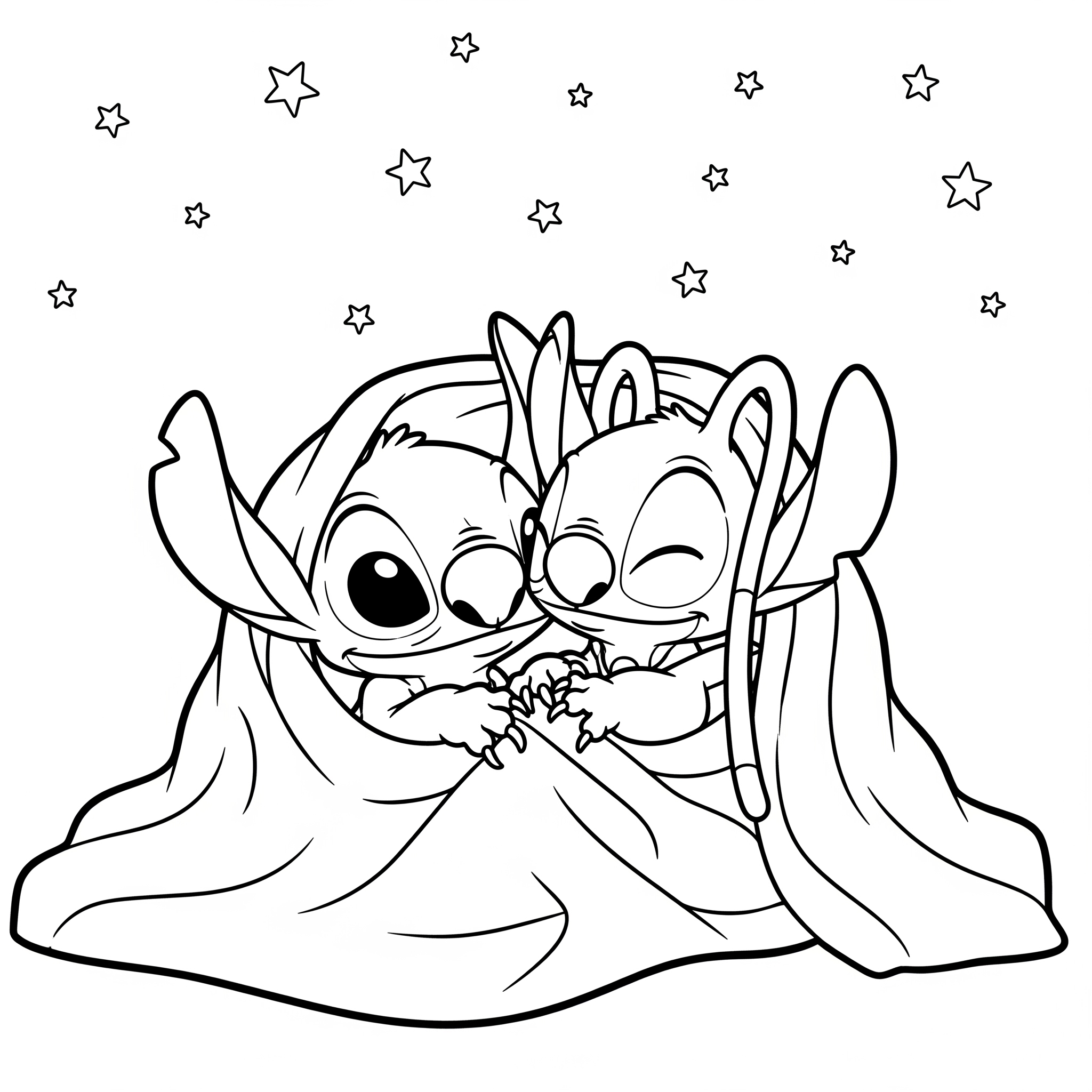 Stitch & Angel Coloring Pages 5 Stitch & Angel coloring pages pdf