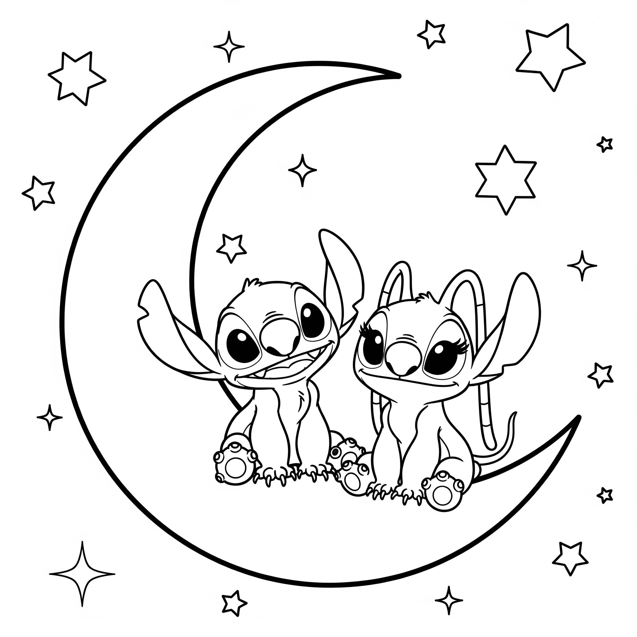 Stitch & Angel Coloring Pages 7 grinch Stitch & Angel coloring pages
