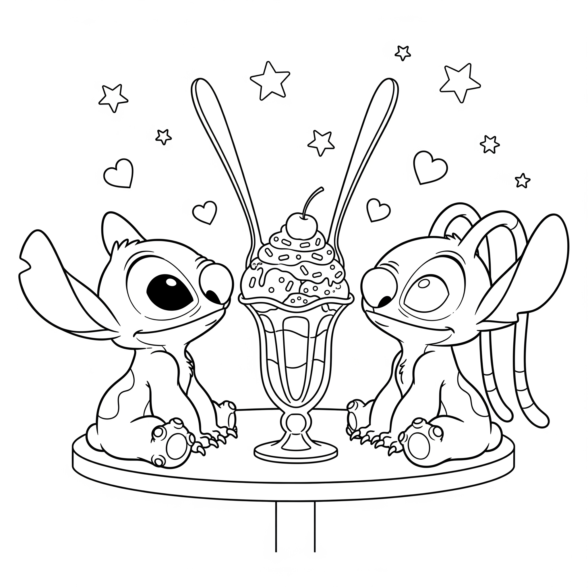 Stitch & Angel Coloring Pages 8 free coloring Stitch & Angel pages