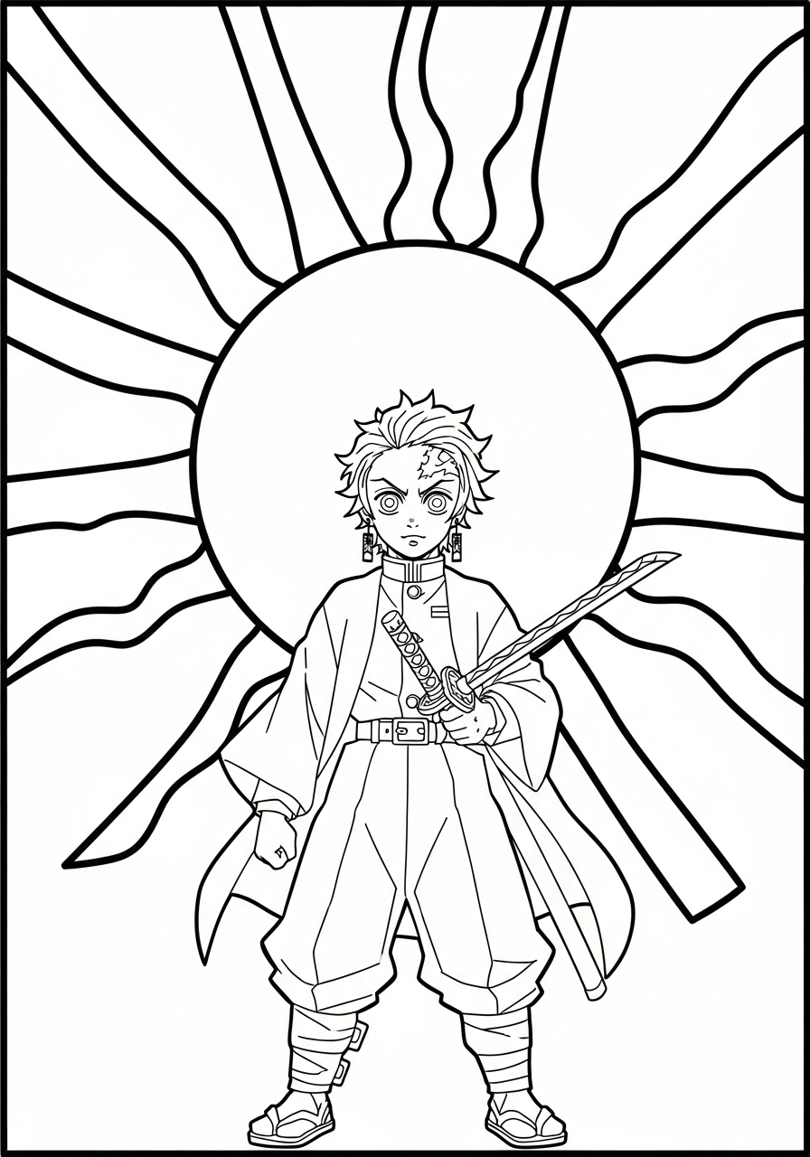 Tanjiro Kamado Coloring Pages 13 Tanjiro Kamado ornaments coloring pages