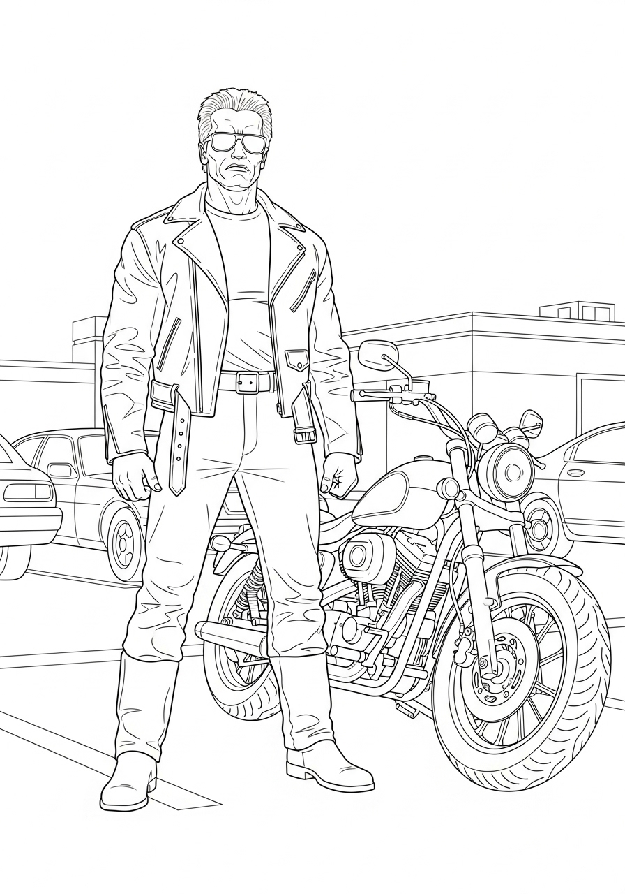 The Terminator Coloring Pages 19 The Terminator coloring pages printable 1