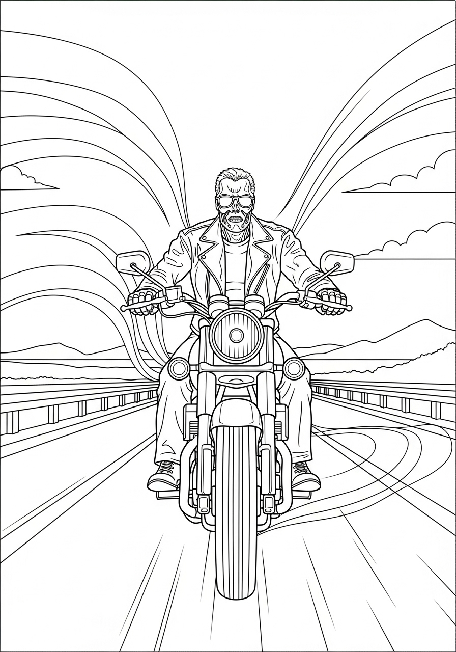 The Terminator Coloring Pages 9 The Terminator coloring pages to print
