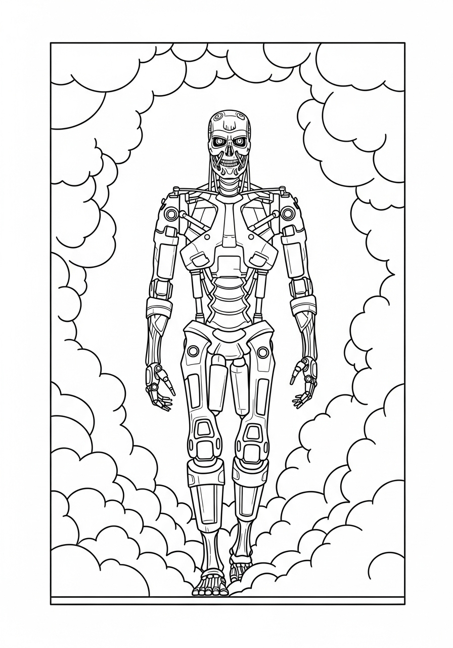 The Terminator Coloring Pages 10 The Terminator ornaments coloring pages