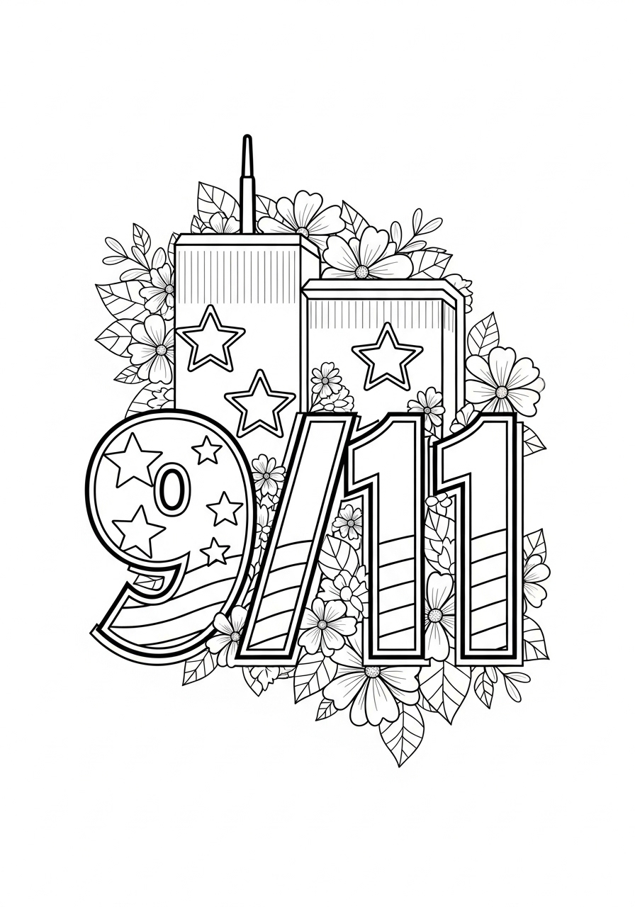 9/11 Coloring Pages 12 coloring pages for 9:11