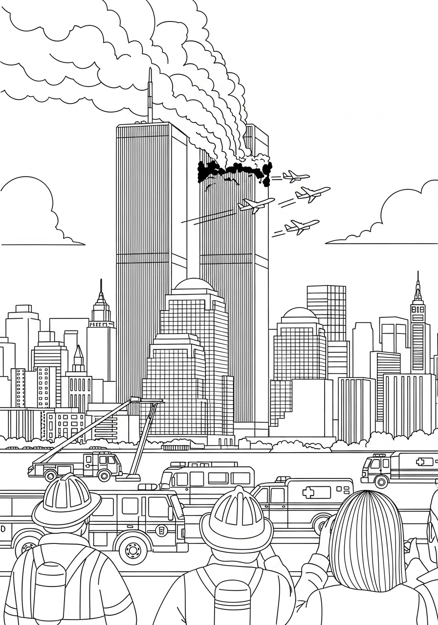9/11 Coloring Pages 21 coloring pages 9:11