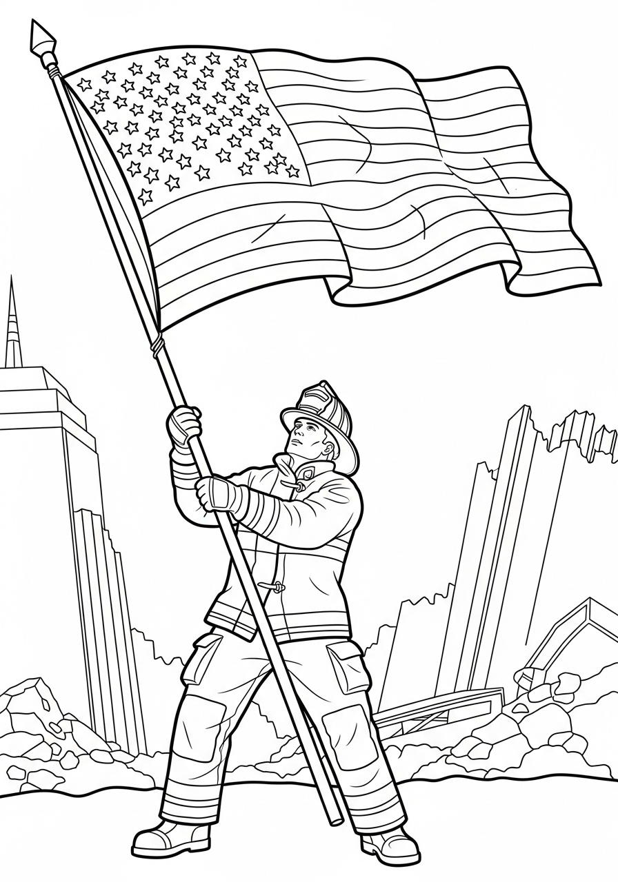 9/11 Coloring Pages 4 9:11 coloring pages for adults