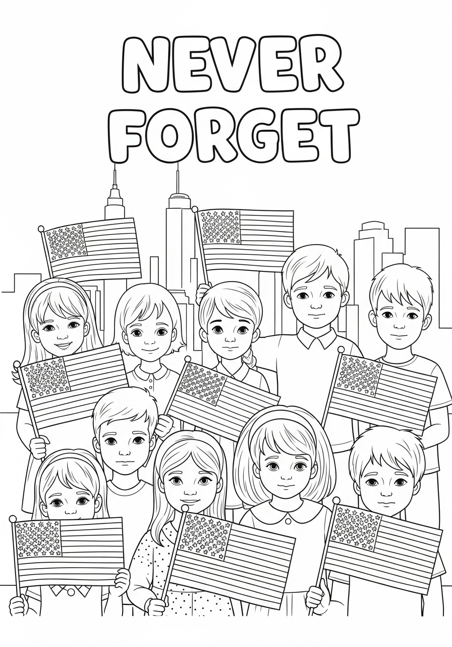 9/11 Coloring Pages 5 cute coloring pages 9:11