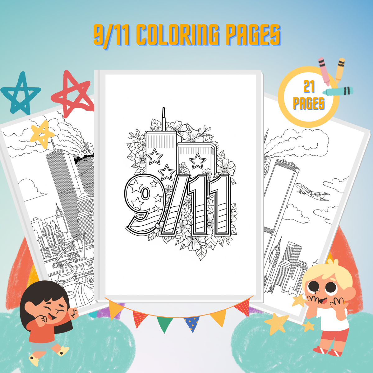9/11 Coloring Pages thumbnail