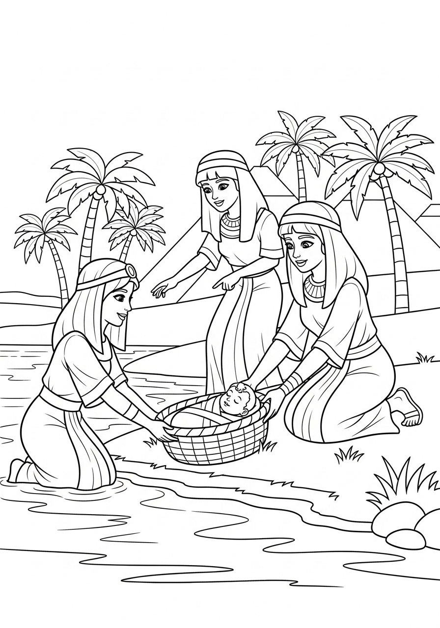 Baby Moses Coloring Pages 20 Baby Moses coloring pages easy 1