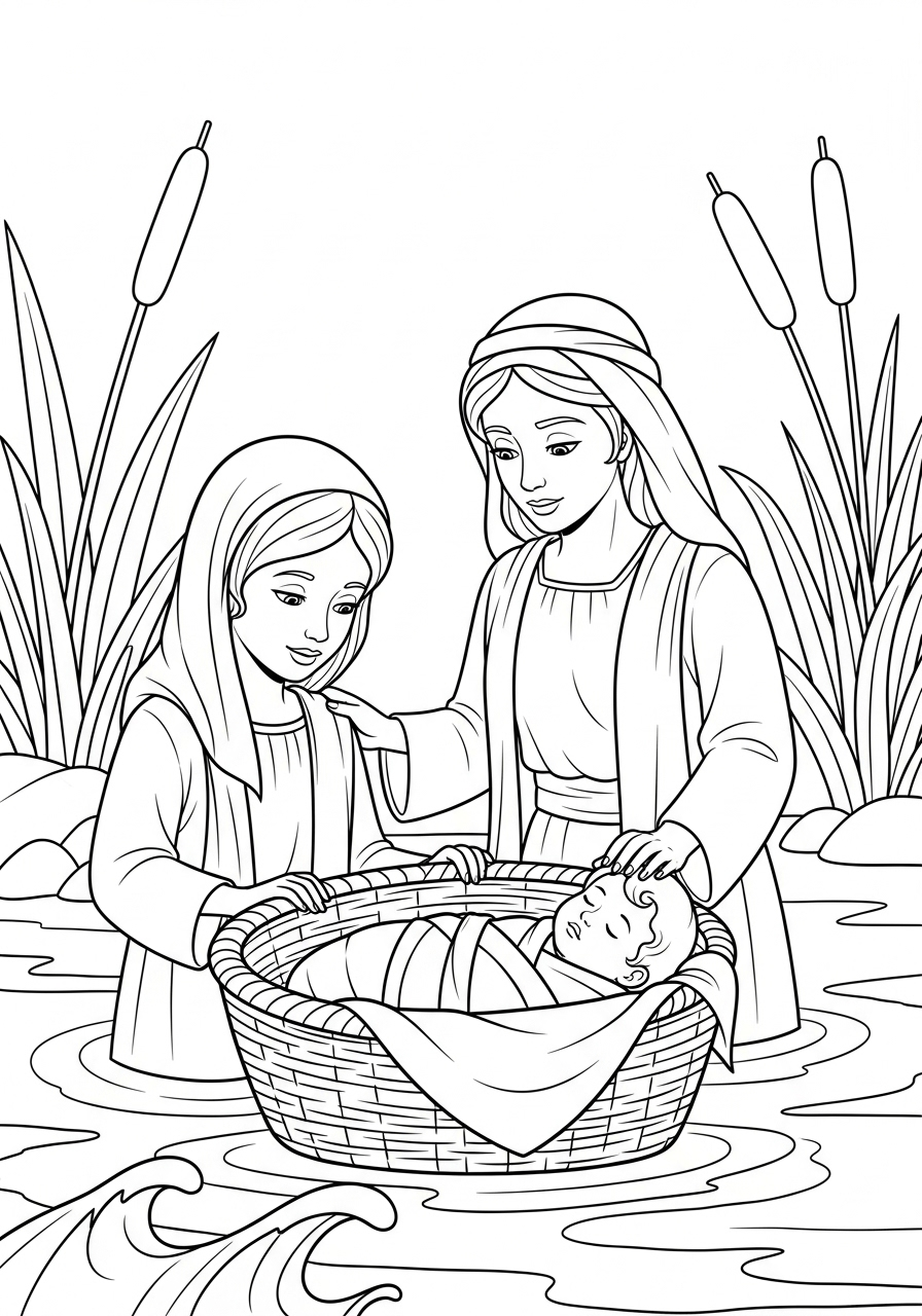 Baby Moses Coloring Pages 23 cute coloring pages Baby Moses