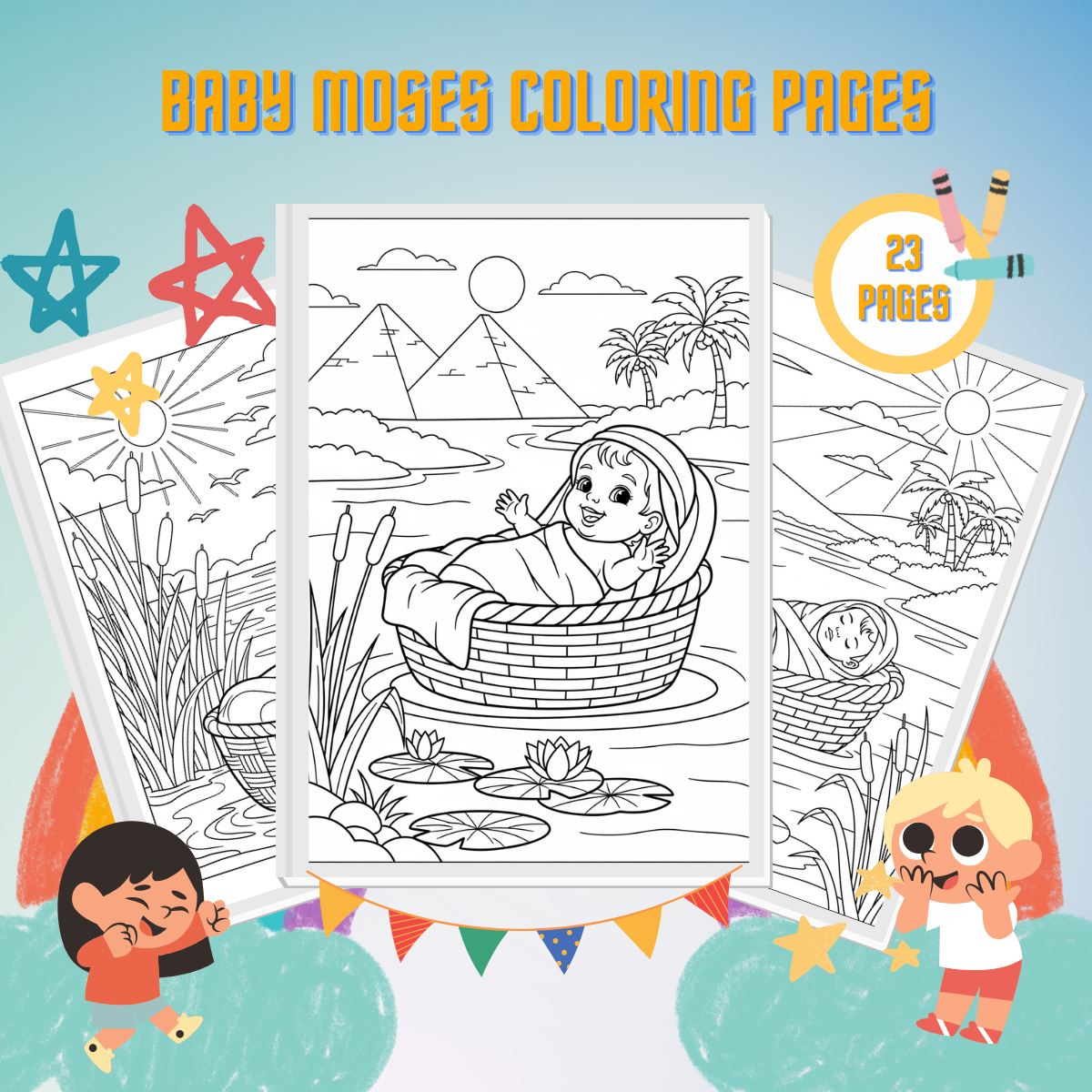 Baby Moses Coloring Pages thumbnail