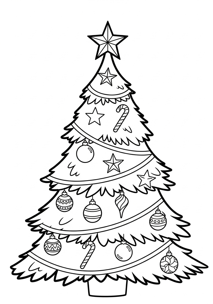 Christmas Tree Coloring Pages 2 Christmas Tree themed coloring pages