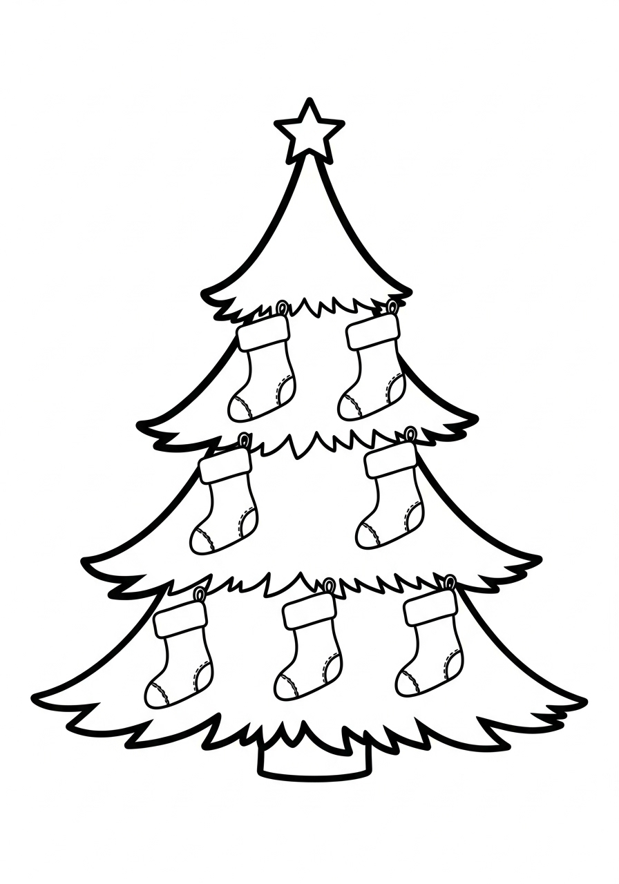 Christmas Tree Coloring Pages 13 preschool Christmas Tree coloring pages