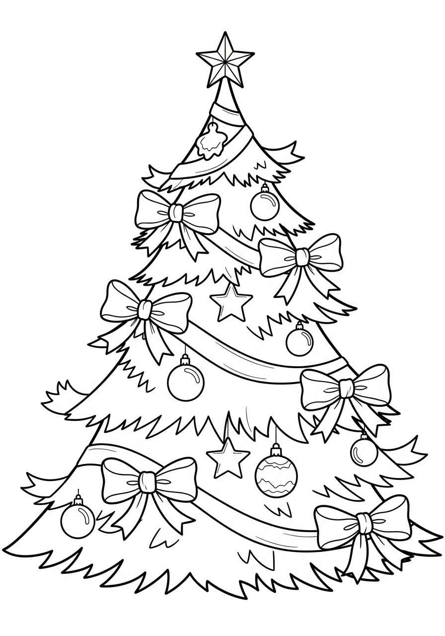 Christmas Tree Coloring Pages 15 free coloring Christmas Tree pages