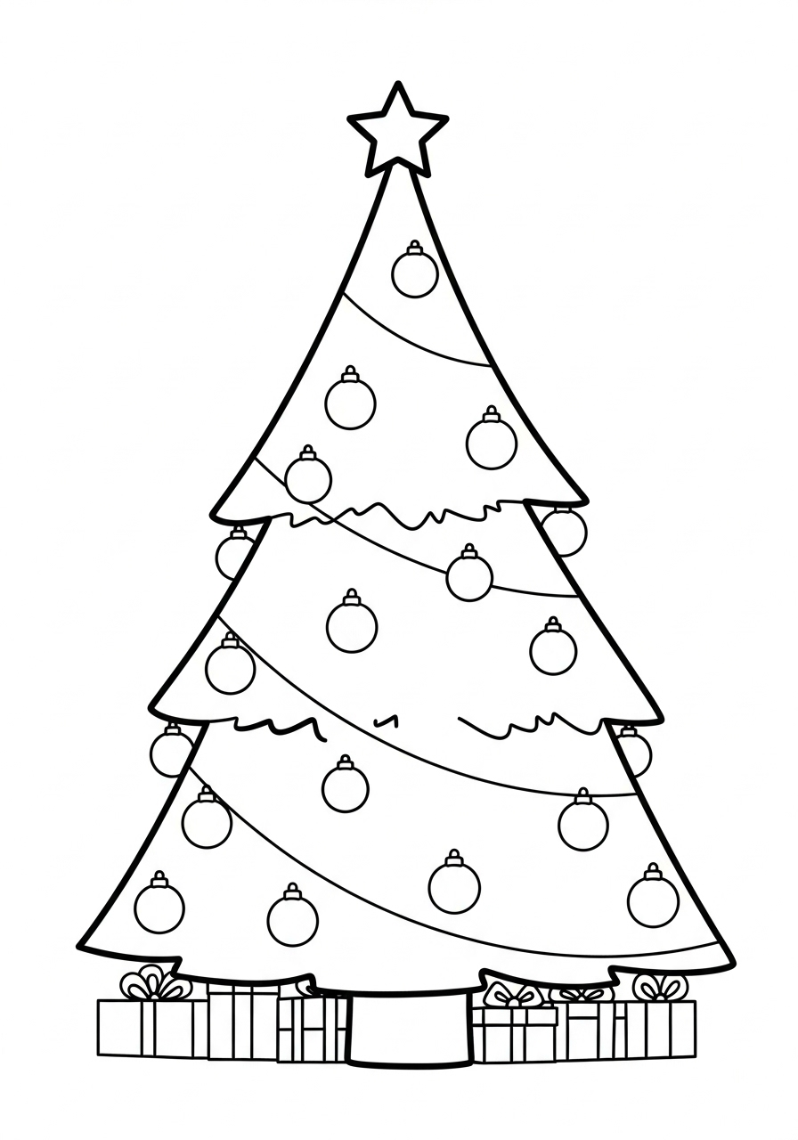 Christmas Tree Coloring Pages 4 coloring pages for kids Christmas Tree