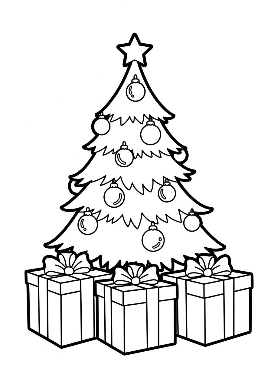 Christmas Tree Coloring Pages 9 free Christmas Tree coloring pages for kids
