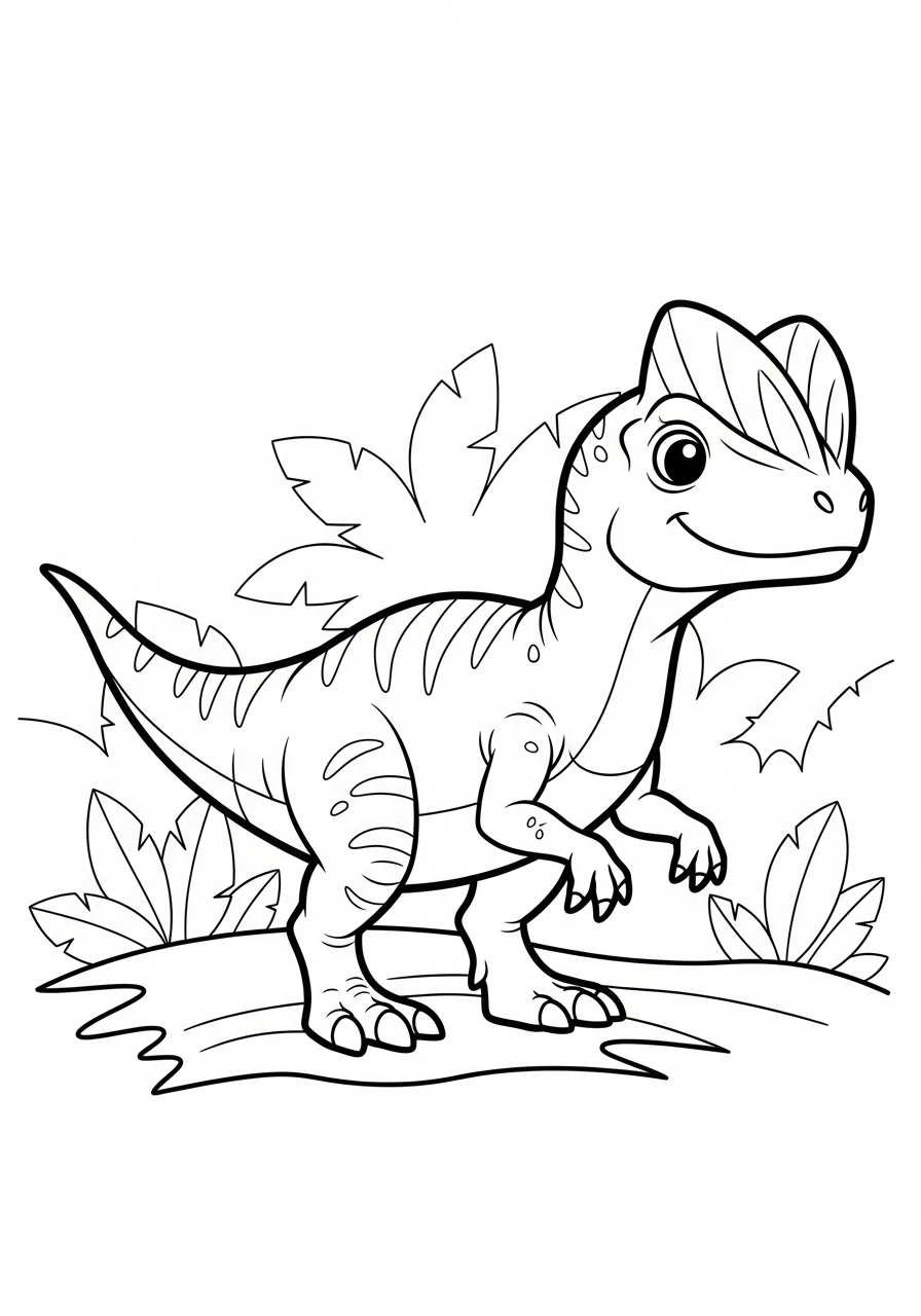 Dilophosaurus Coloring Pages 2 free adult Dilophosaurus coloring pages