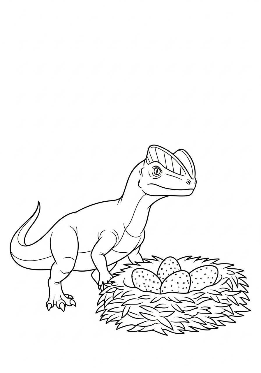 Dilophosaurus Coloring Pages 15 printable coloring pages Dilophosaurus