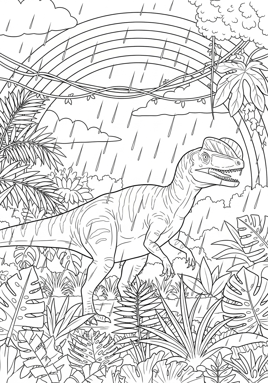Dilophosaurus Coloring Pages 20 kids Dilophosaurus coloring pages