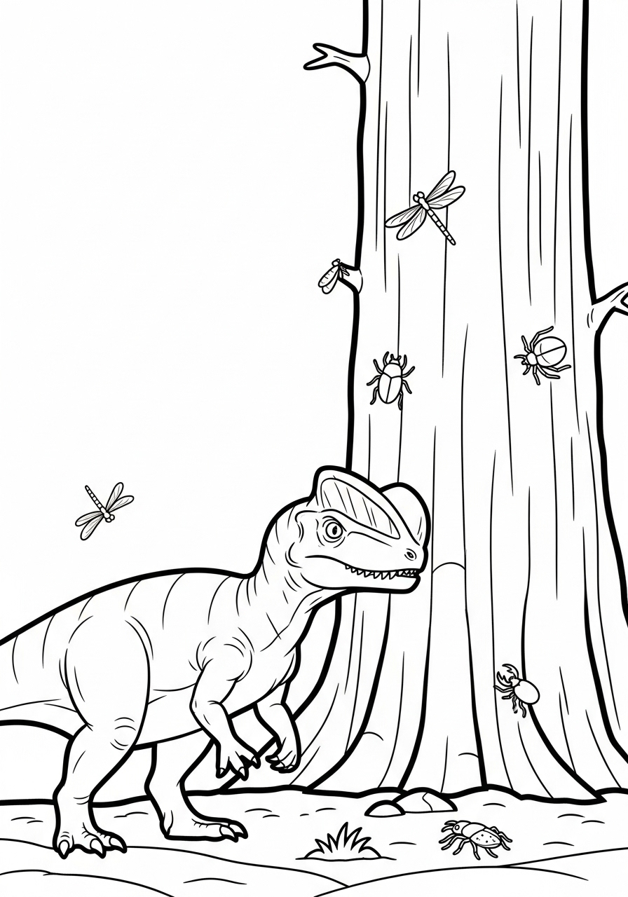 Dilophosaurus Coloring Pages 21 free coloring Dilophosaurus pages 1