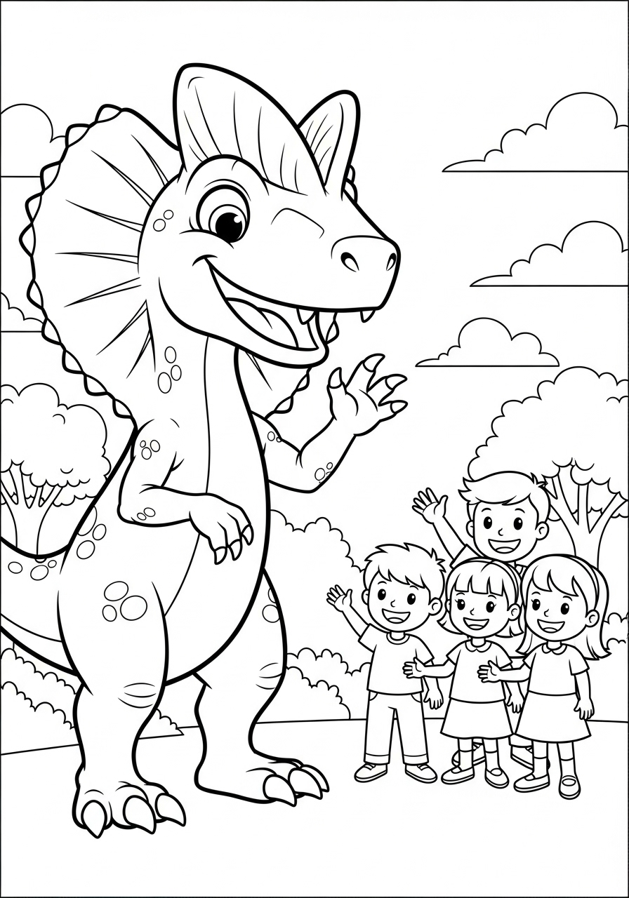 Dilophosaurus Coloring Pages 8 fun Dilophosaurus coloring pages