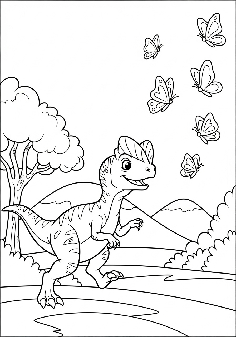 Dilophosaurus Coloring Pages 10 Dilophosaurus cards coloring pages