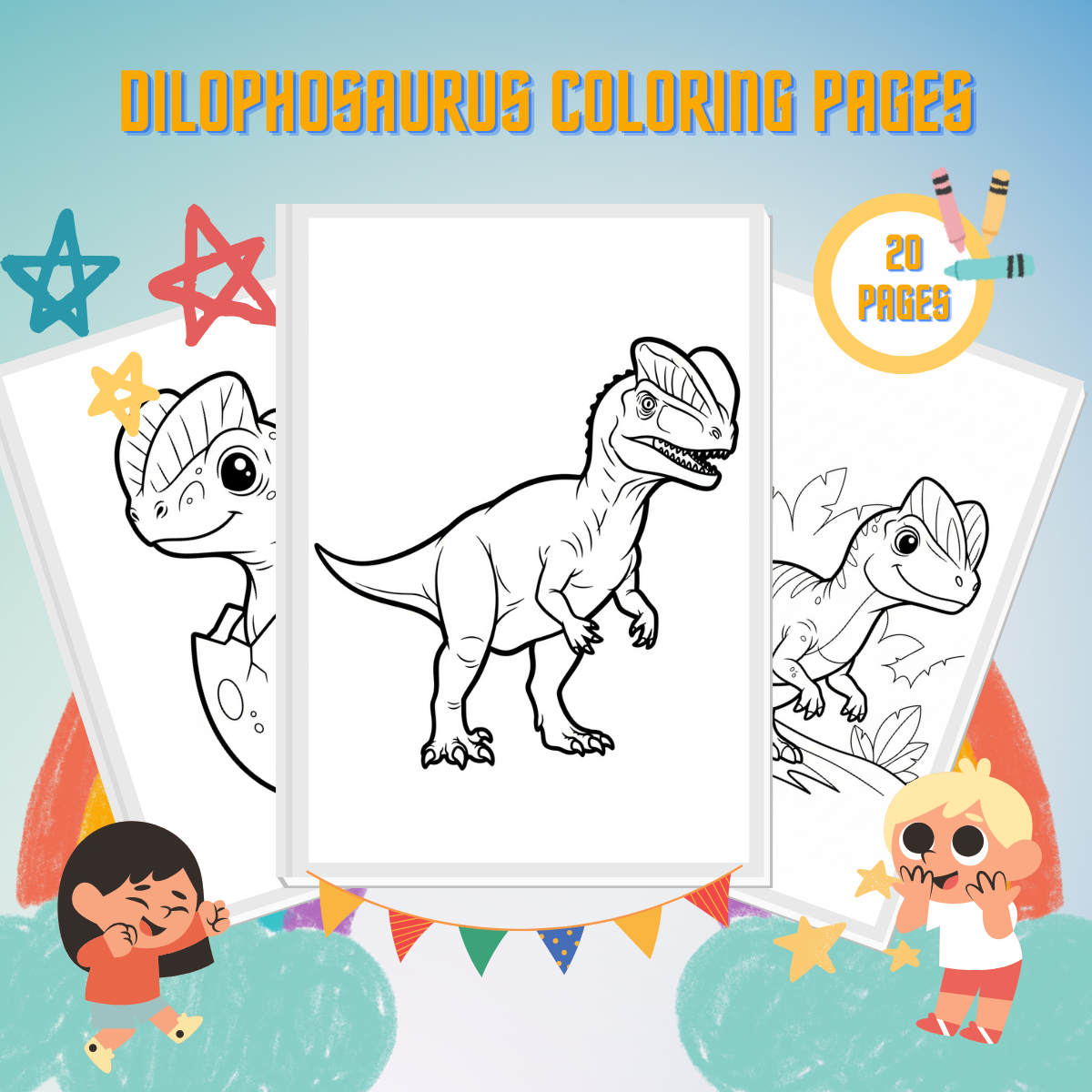 Dilophosaurus Coloring Pages