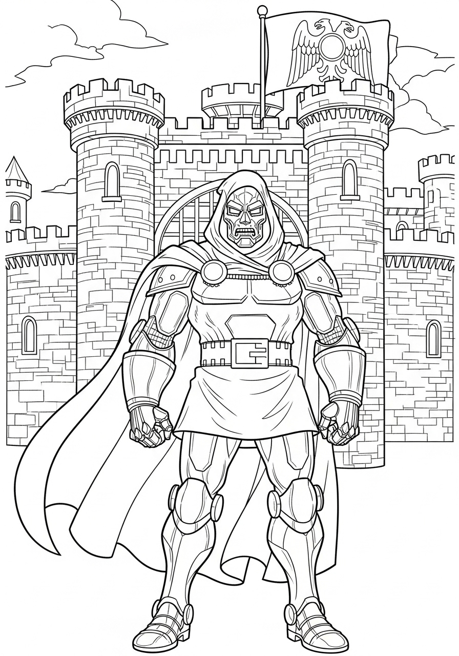 Doctor Doom Coloring Pages 13 detailed Doctor Doom coloring pages 1
