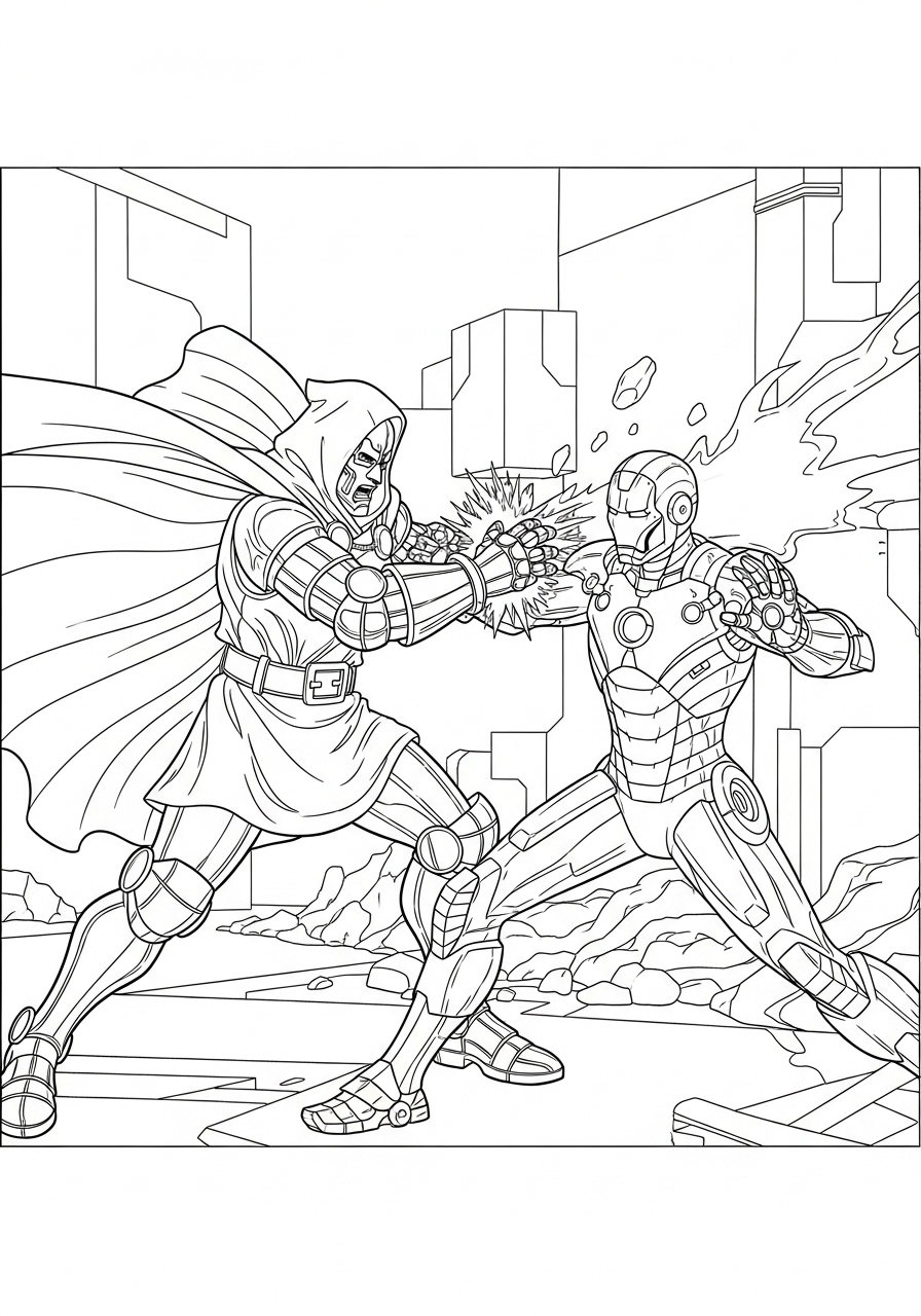 Doctor Doom Coloring Pages 16 Doctor Doom coloring pages free printable