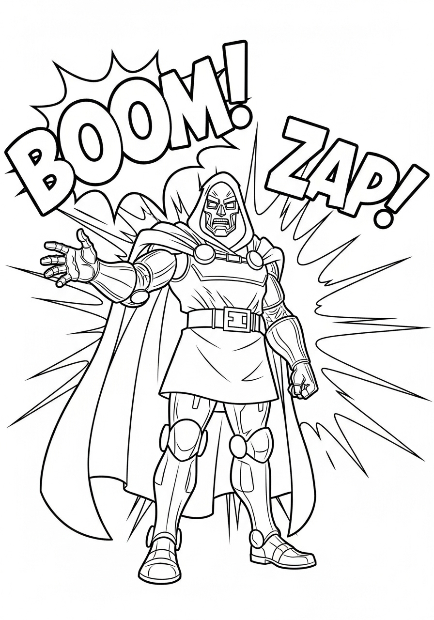 Doctor Doom Coloring Pages 20 free printable Doctor Doom coloring pages