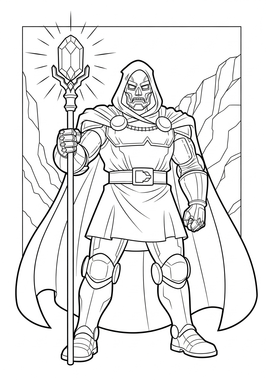 Doctor Doom Coloring Pages 21 Doctor Doom themed coloring pages
