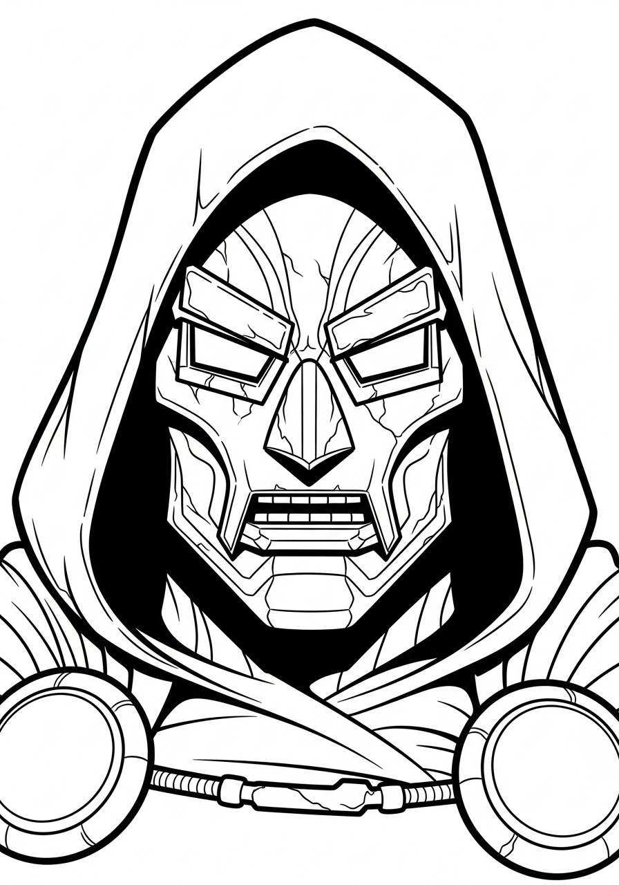 Doctor Doom Coloring Pages 6 printable Doctor Doom coloring pages for adults