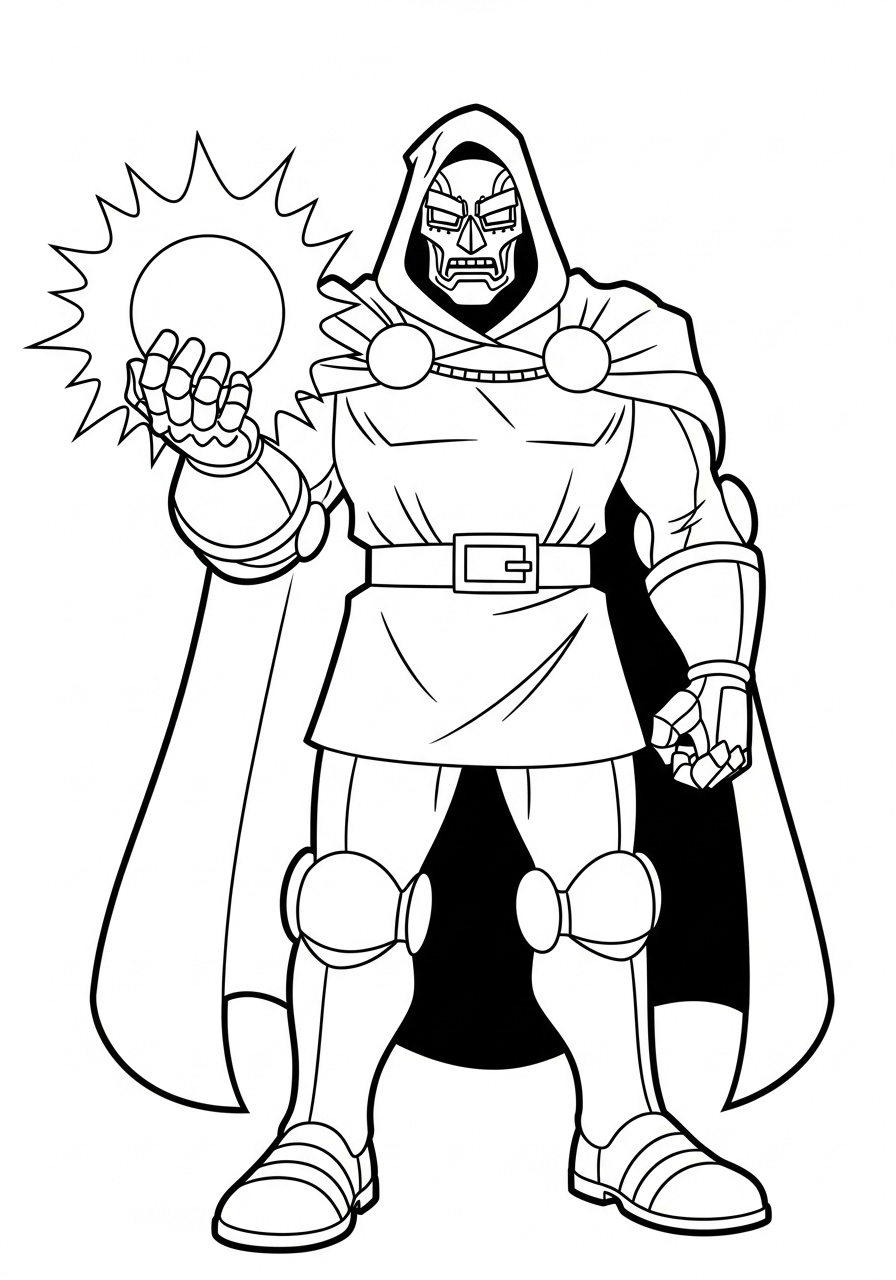 Doctor Doom Coloring Pages 7 detailed Doctor Doom coloring pages