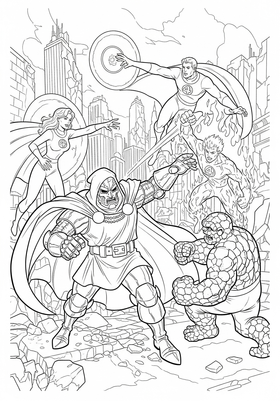 Doctor Doom Coloring Pages 9 Doctor Doom coloring pages for preschoolers