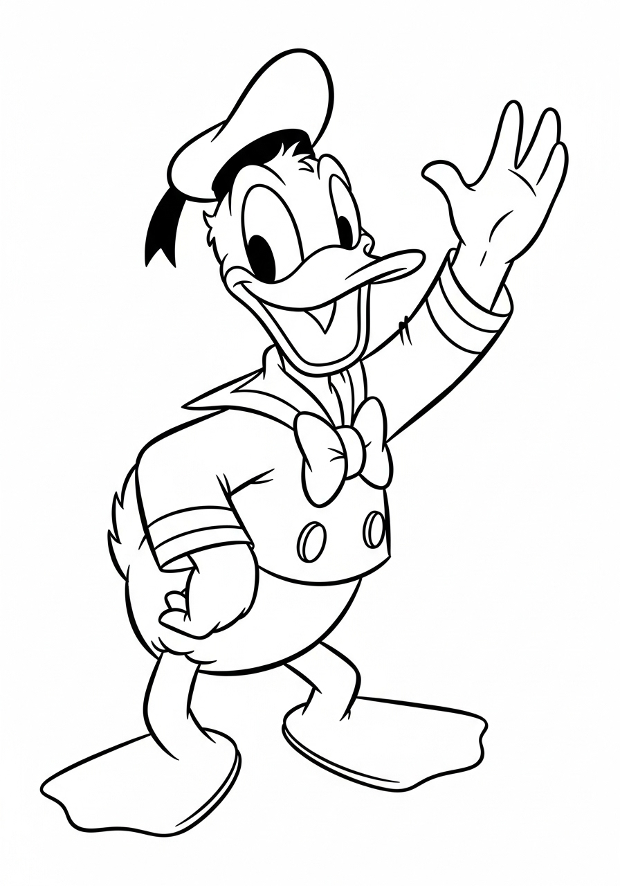 Donald Duck Coloring Pages 2 adult Donald Duck coloring pages