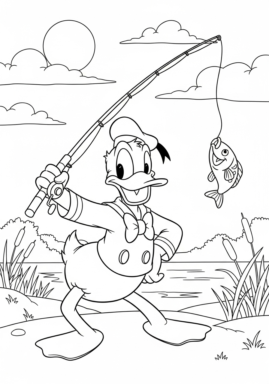 Donald Duck Coloring Pages 15 Donald Duck coloring pages for adults
