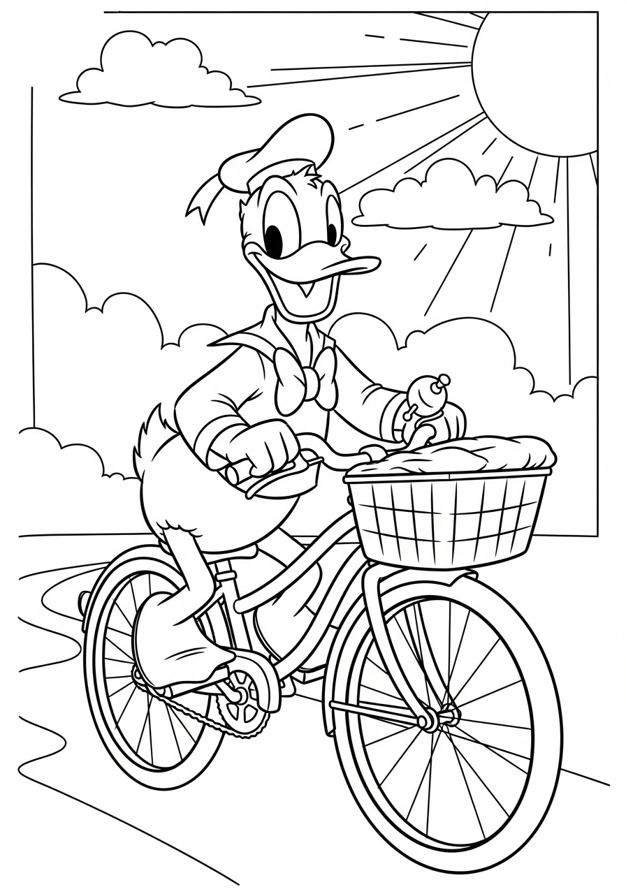 Donald Duck Coloring Pages 17 free full size printable Donald Duck coloring pages for adults pdf 1