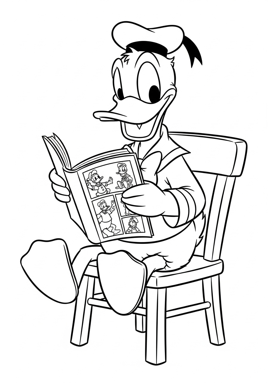 Donald Duck Coloring Pages 3 free full size printable Donald Duck coloring pages for adults pdf