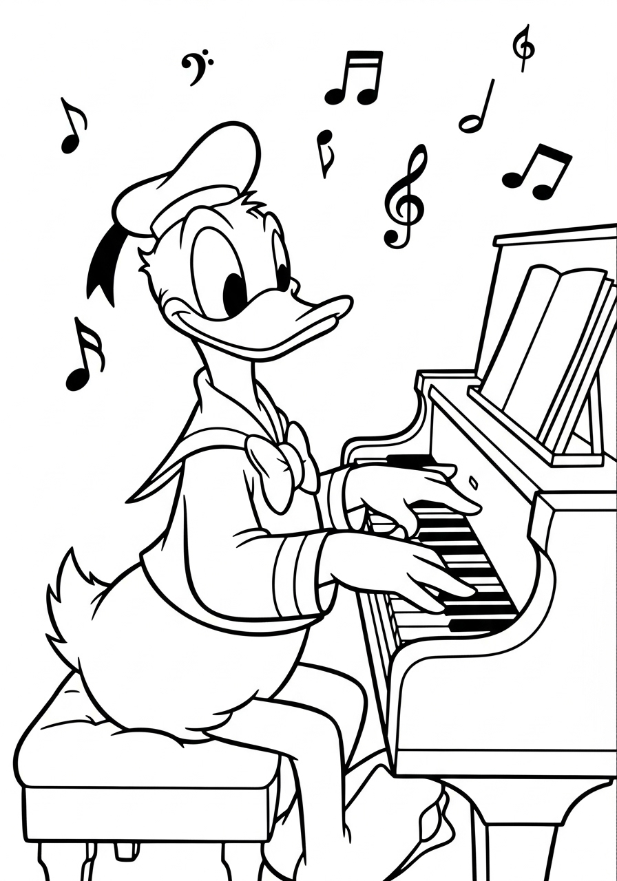 Donald Duck Coloring Pages 21 hard Donald Duck coloring pages