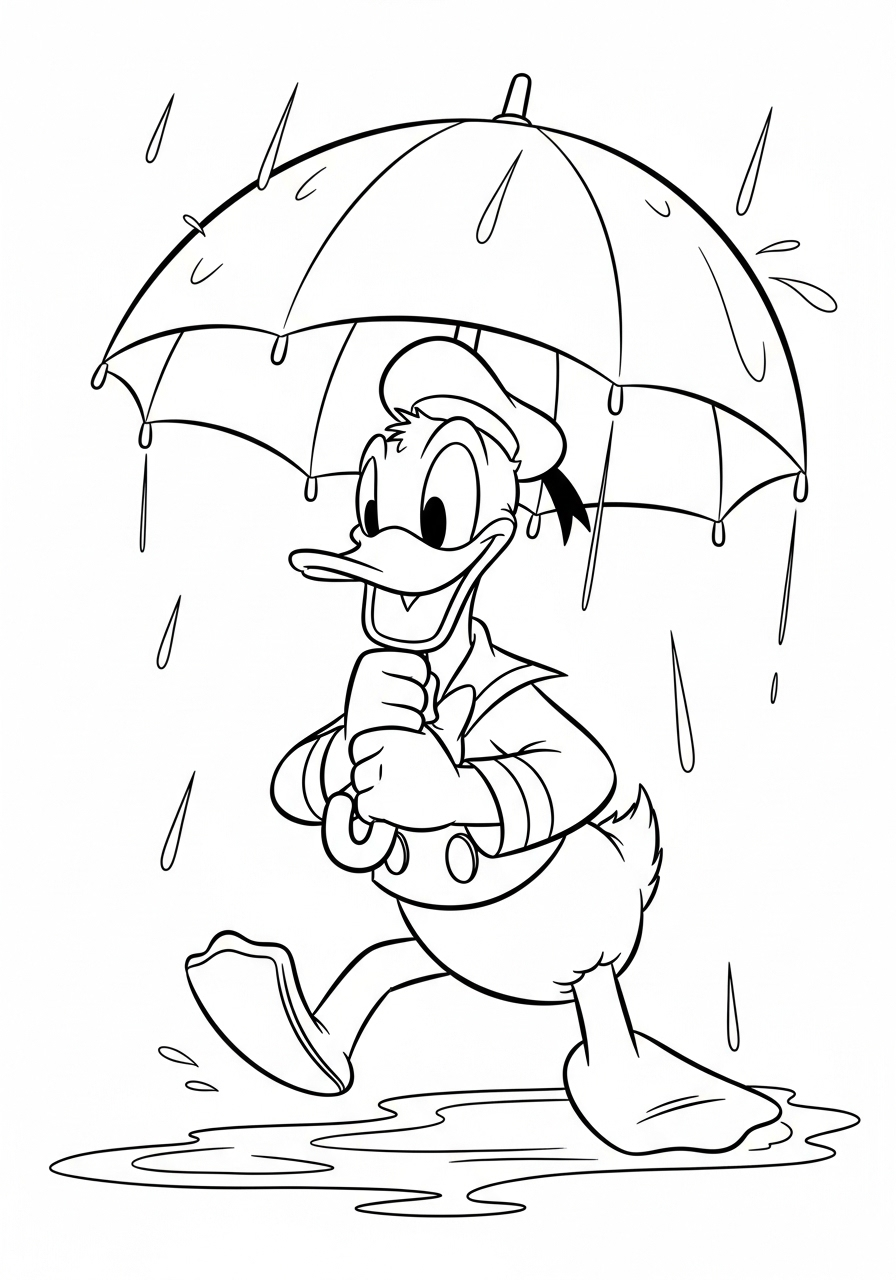 Donald Duck Coloring Pages 4 Donald Duck coloring pages for adults pdf