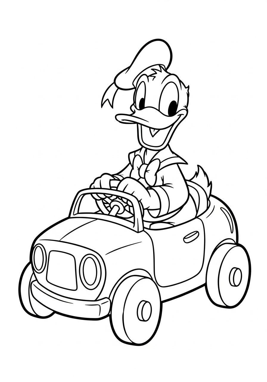 Donald Duck Coloring Pages 6 Donald Duck coloring pages for preschoolers