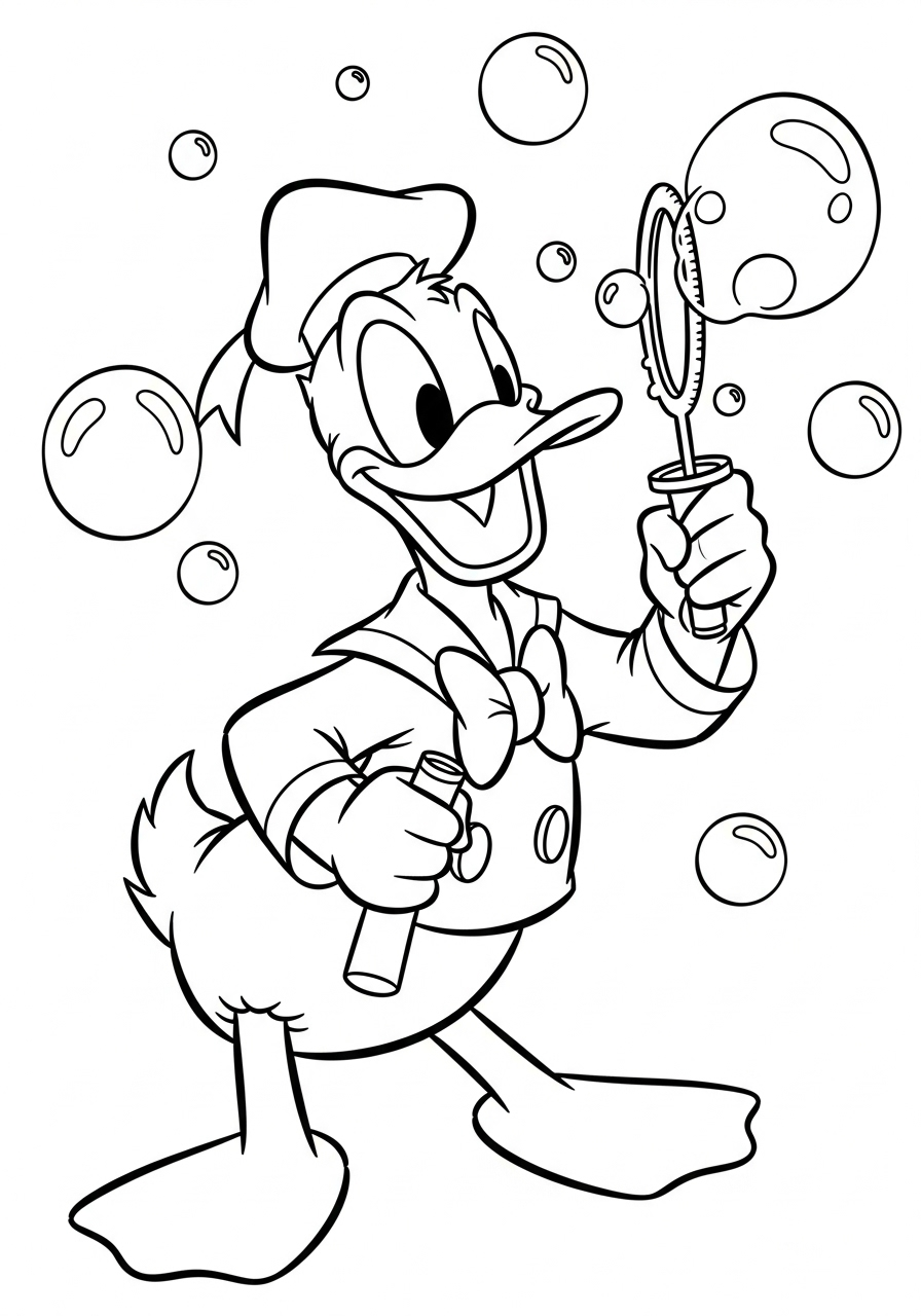 Donald Duck Coloring Pages 8 free Donald Duck coloring pages pdf