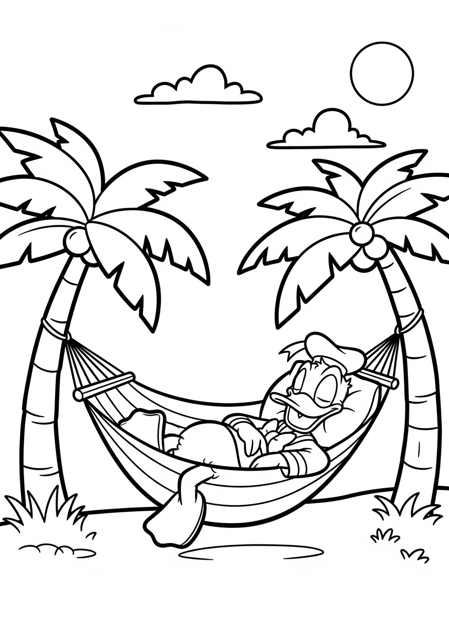 Donald Duck Coloring Pages 10 detailed Donald Duck coloring pages
