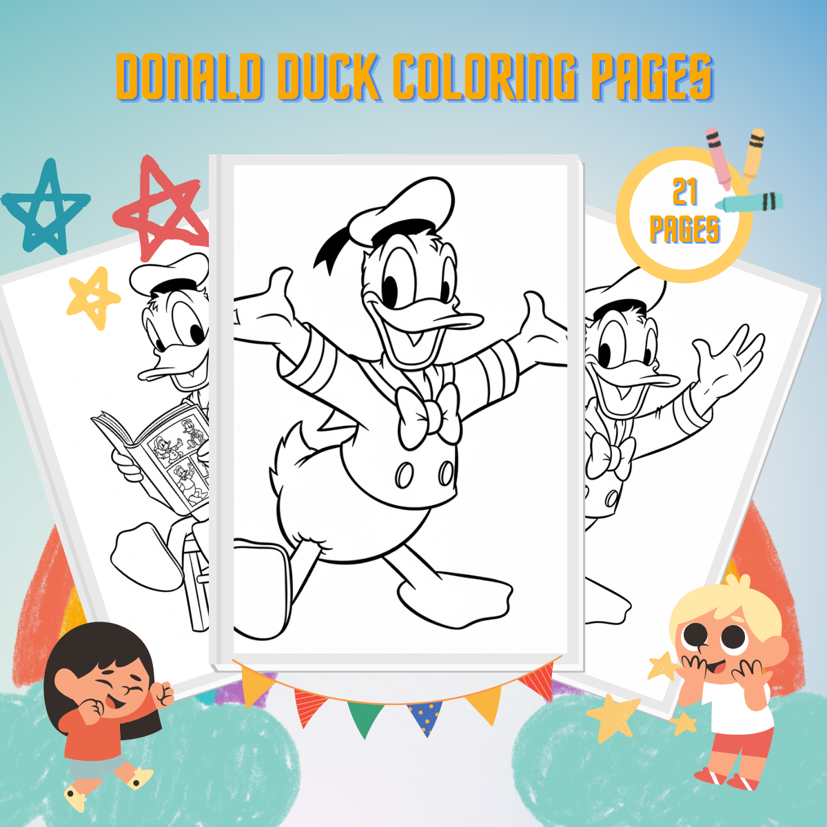 Donald Duck Coloring Pages thumbnail