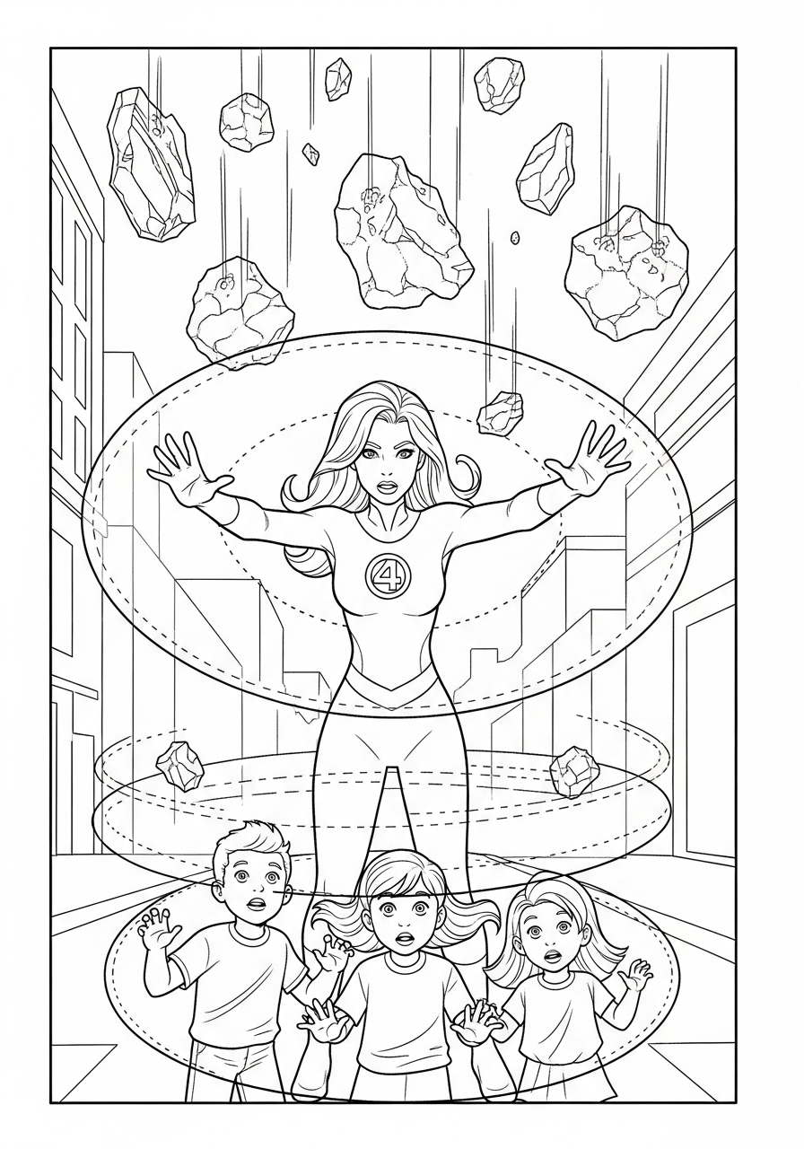 Fantastic Four Coloring Pages 11 Fantastic Four cards coloring pages