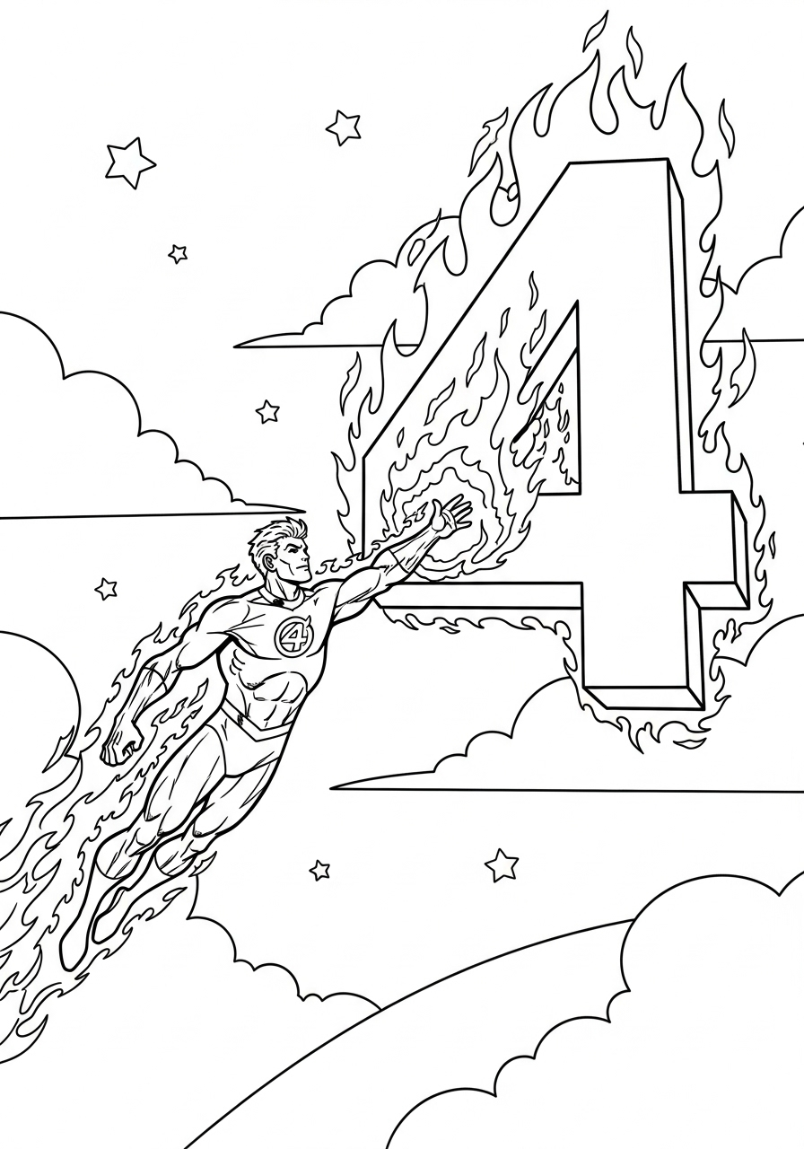 Fantastic Four Coloring Pages 14 Fantastic Four coloring pages for kids