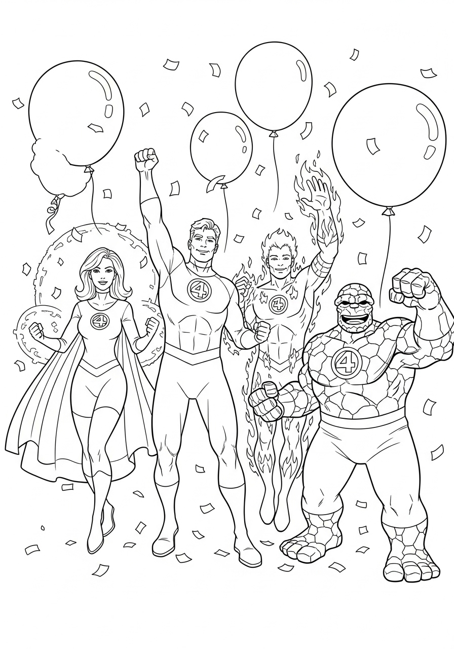 Fantastic Four Coloring Pages 18 free printable Fantastic Four coloring pages